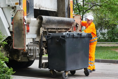 Professional junk removal service handling furniture